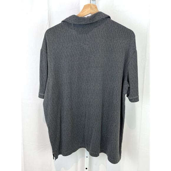 NAT NAST Size M Printed Polo Shirt Short Sleeve Pullover Modal Blend Gray - Picture 2 of 6